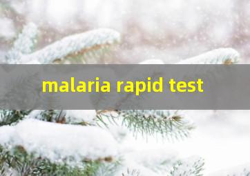 malaria rapid test